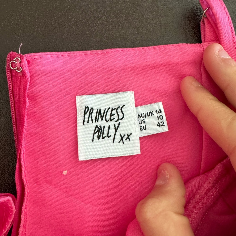 Princess Polly NEW Novella MINI Zip DRESS PINK - size 10 - Picture 3 of 3